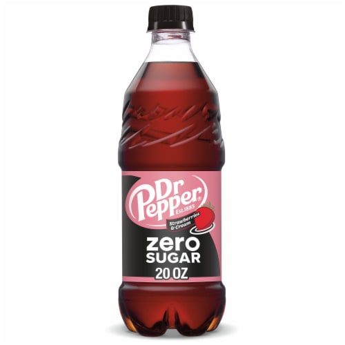 Dr Pepper Strawberries & Cream Zero Sugar Soda - Soft Cream Swirl
