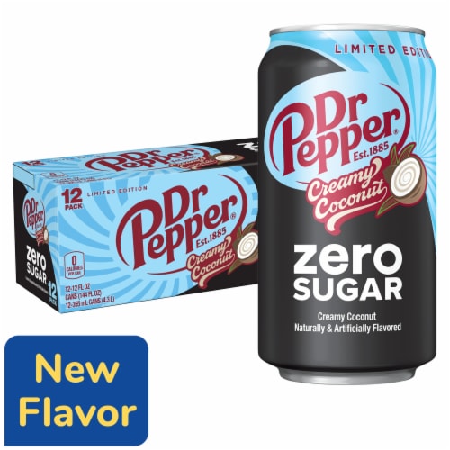 Dr Pepper Creamy Coconut Zero Sugar Soda - Fresh Zero Pour