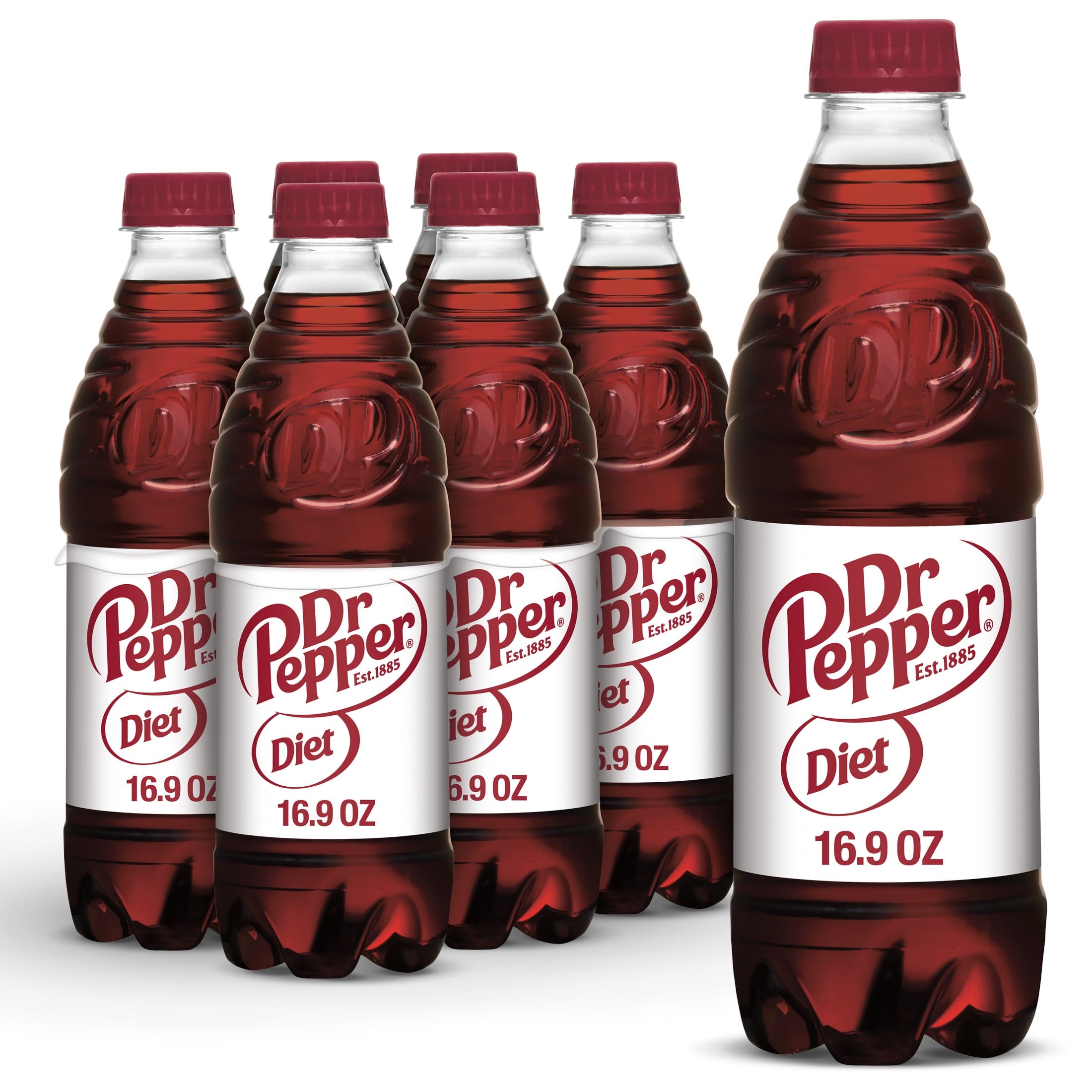 Diet Dr Pepper Soda - Fresh Flavor, 16.9 fl oz Bottles, 6-Pack