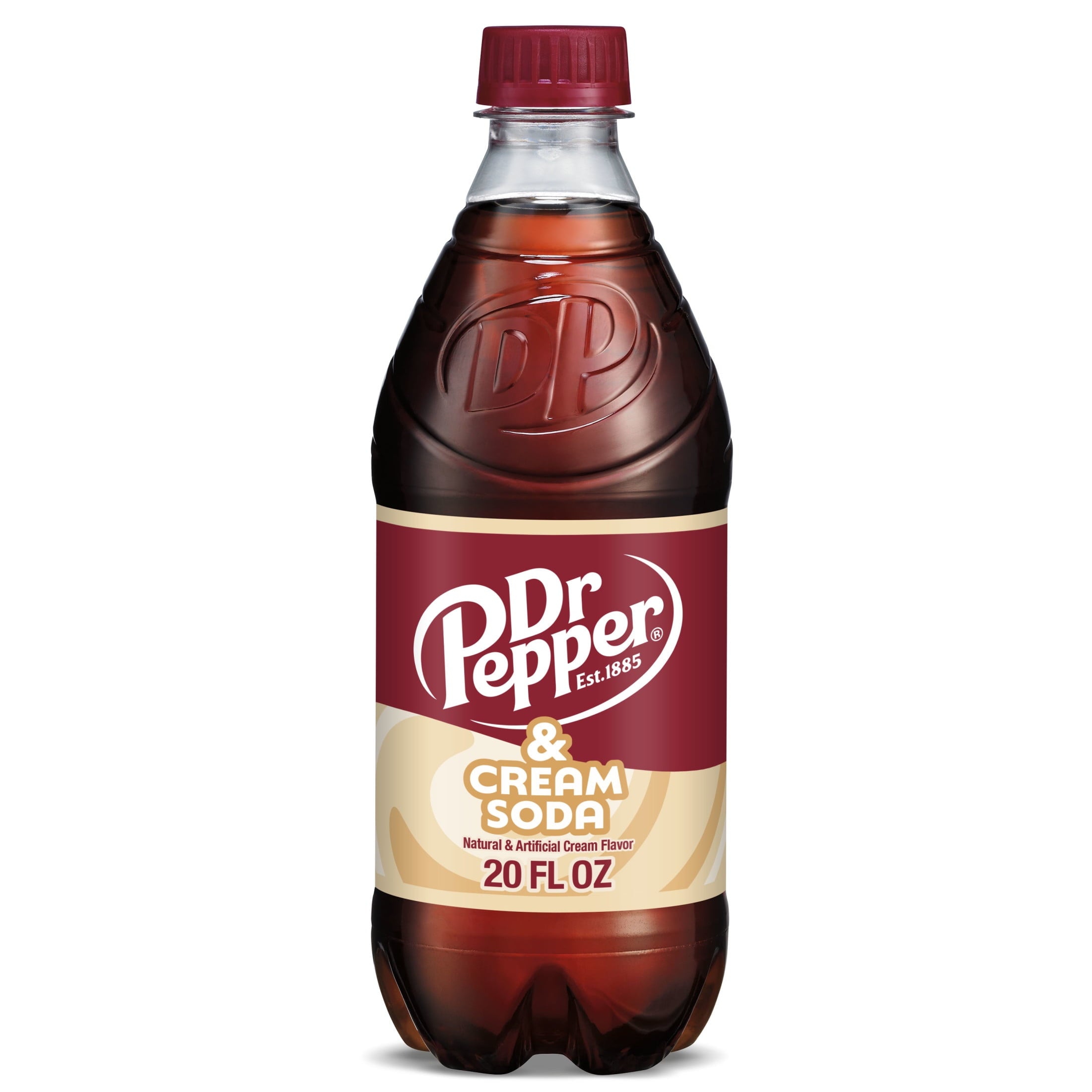 Dr Pepper & Cream Soda - Smooth Pour, 20 fl oz Bottle