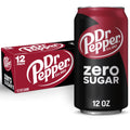 Dr Pepper Zero Sugar Soda - Cool Soda Splash, 12 fl oz Cans, 12-Pack