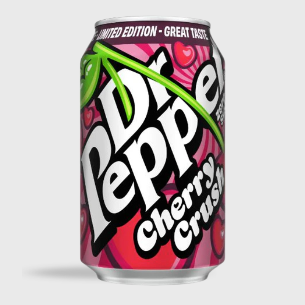 Dr Pepper Cherry Crush Zero Sugar - Sweet Cherry Pour, 500 ml Bottles, 12-Pack