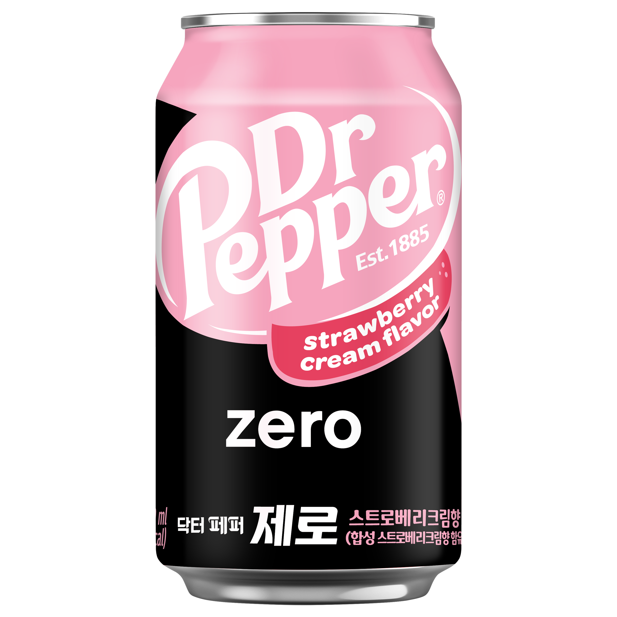 Dr Pepper Zero Strawberry Cream Flavor - Zero Refresh, 350 ml Can